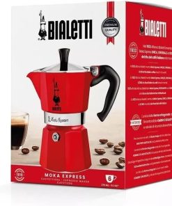 Bialetti 6 Cup Moka Stovetop Espresso Maker, Red