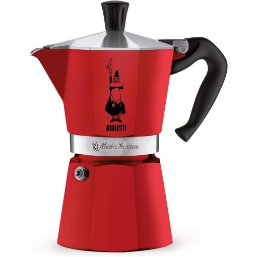 Bialetti 6 Cup Moka Stovetop Espresso Maker, Red - Image 2