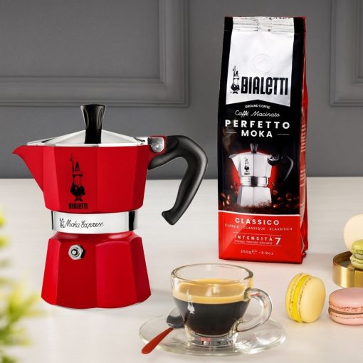 Bialetti 6 Cup Moka Stovetop Espresso Maker, Red - Image 3