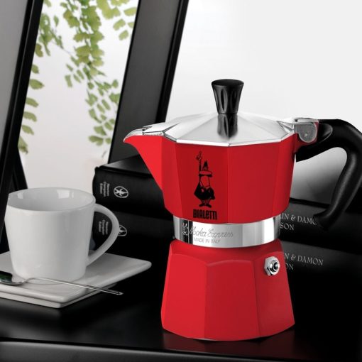 Bialetti 6 Cup Moka Stovetop Espresso Maker, Red - Image 4