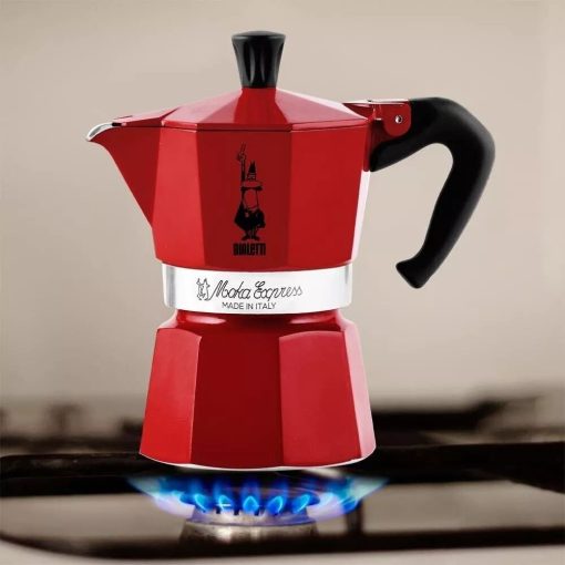 Bialetti 6 Cup Moka Stovetop Espresso Maker, Red - Image 5
