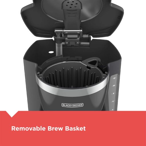 Black and Decker 12 Cup Programmable Coffee Maker in Gray - Image 4