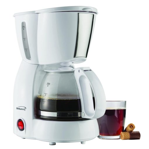 4 Cup Coffee Maker in White - Image 4