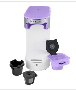 Nostalgia MyMini Single Serve Coffee Maker, Brews K-Cup & Other Pods, Serves up to 14 Ounces, Tea, Hot Chocolate, Hot Cider