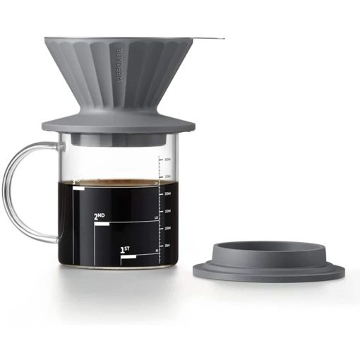 BUYDEEM Reusable Pour Over Coffee Maker Filter Reusabl Silicone Coffee Dripper Set - Image 2