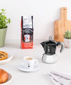 Bialetti Durable Classic Moka 2 Cup Induction Espresso Coffee Maker - Black