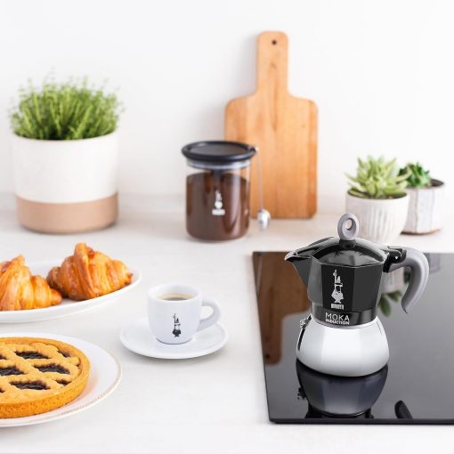 Bialetti Durable Classic Moka 2 Cup Induction Espresso Coffee Maker - Black - Image 3