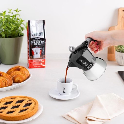 Bialetti Durable Classic Moka 2 Cup Induction Espresso Coffee Maker - Black - Image 4