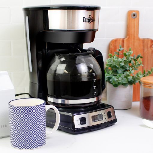 Total Chef Programmable 12-Cup Coffee Maker with Filter Black,Silver - Image 2