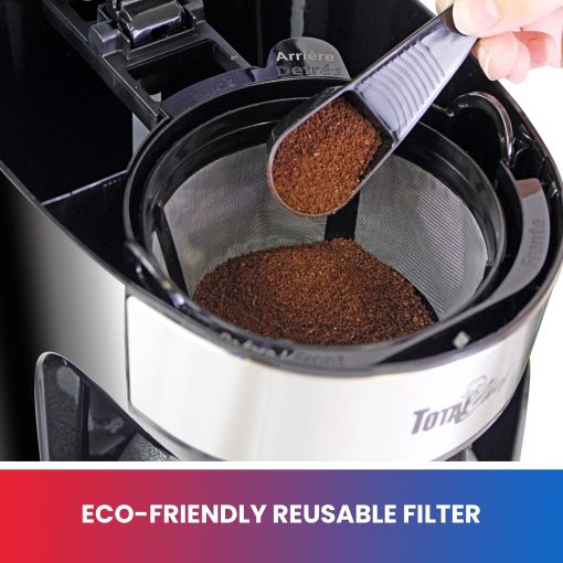 Total Chef Programmable 12-Cup Coffee Maker with Filter Black,Silver - Image 4