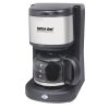 Black-Grey Better Chef 4 Cup Coffee Maker with Stainless-Steel Brushed Accents
