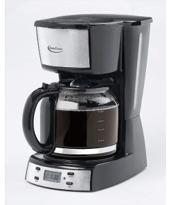 Betty Crocker 12-Cup Coffee Maker with Digital Screen, Stainless Steel