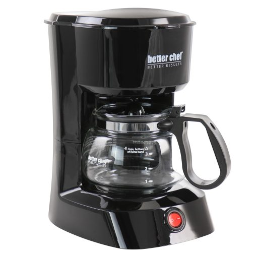 Better Chef 4 Cup Compact Coffee Maker in Black with Removable Filter Basket - Image 2