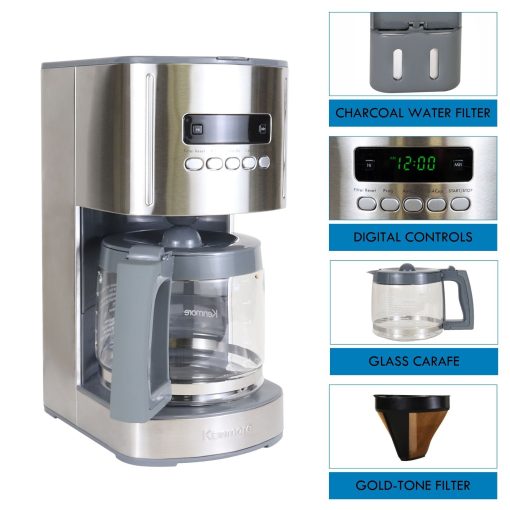 Kenmore Aroma Control Programmable 12-cup Coffee Maker, Stainless Steel - 8' x 11' - Image 4