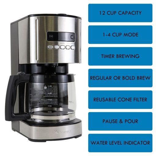 Kenmore Aroma Control Programmable 12-cup Coffee Maker, Black - Image 3