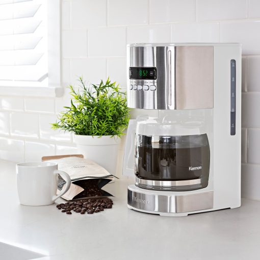 Kenmore Aroma Control Programmable 12-cup Coffee Maker, White/Stainless - Image 2