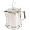 Stansport Stainless Steel Percolator Coffee Pot 28 Cups - 8" L x 8" W x 9.75" H
