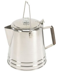Stansport Stainless Steel Percolator Coffee Pot 28 Cups - 8" L x 8" W x 9.75" H