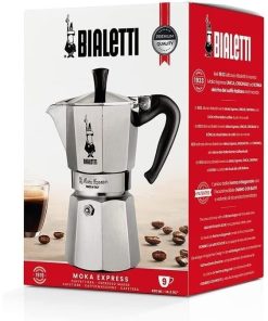 Bialetti Moka Express Iconic Stovetop Espresso Maker, Moka Pot 12 Cup, Aluminium