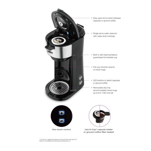 Salton 2 in 1 Capsule Coffee Maker - Image 5