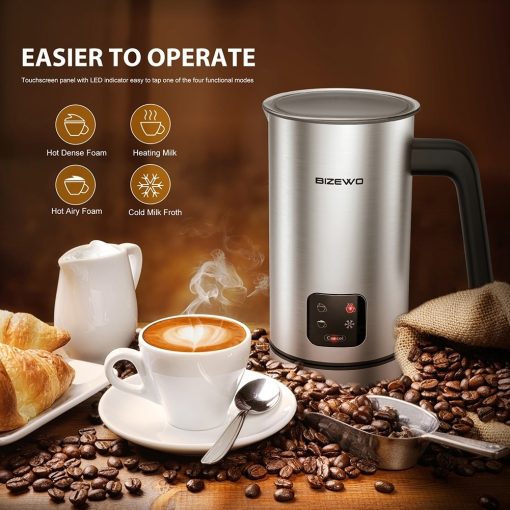 Milk Frother, Electric Milk Warmer with Touch Screen - Image 2