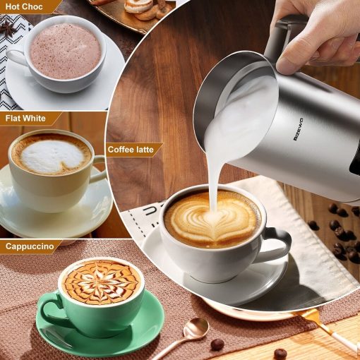 Milk Frother, Electric Milk Warmer with Touch Screen - Image 4