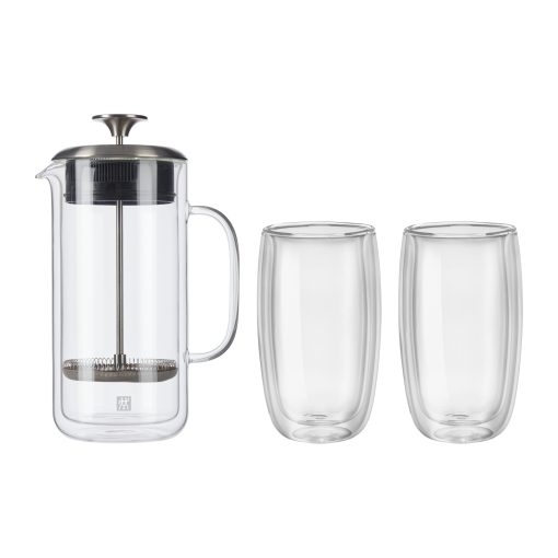 ZWILLING Sorrento Double Wall French Press and Latte Glass - Clear - 27-oz - Image 2