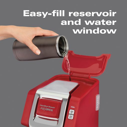 Hamilton Beach FlexBrew Single-Serve Coffee Maker Red - Image 4