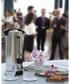 Dual Layers Stainless Steel Commercial Coffee Maker Keep-Warm Mode