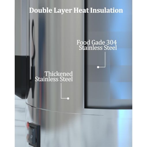 Dual Layers Stainless Steel Commercial Coffee Maker Keep-Warm Mode - Image 5