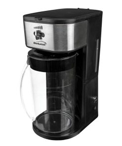 Brentwood Iced Tea and Coffee Maker in Black with 64 Ounce Pitcher - 9.5"D x 6.75"W x 14.5"H