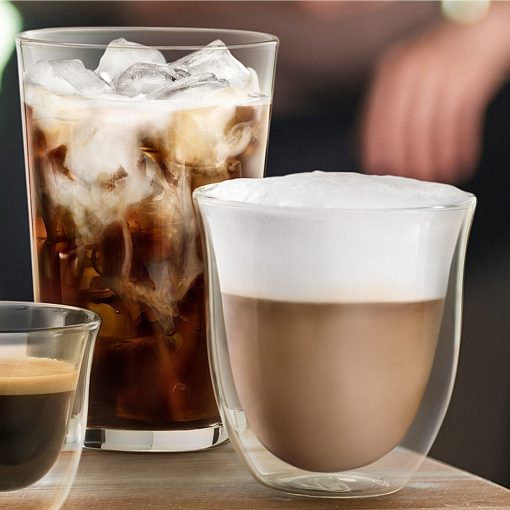 De'Longhi Trio Gift Set of 2 Cappuccino Glasses, 2 Cold Brew Glasses Large, and 2 Thermal Glasses Large - Image 2