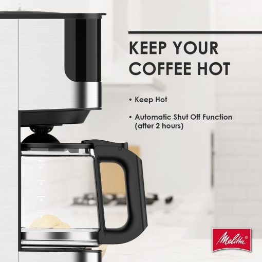 Melitta Aroma Tocco 10-Cup Drip Coffee Maker with Glass Carafe and Touch Control Display - Image 5