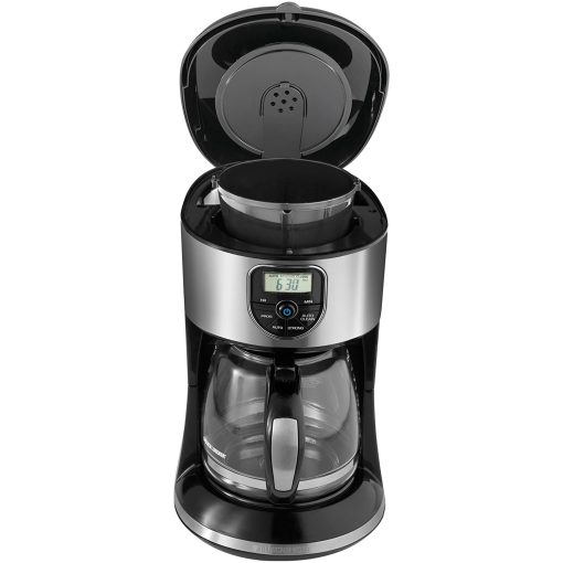 12 Cup Digital Coffee Maker in Black and Silver with Auto Clean Feature - Image 3