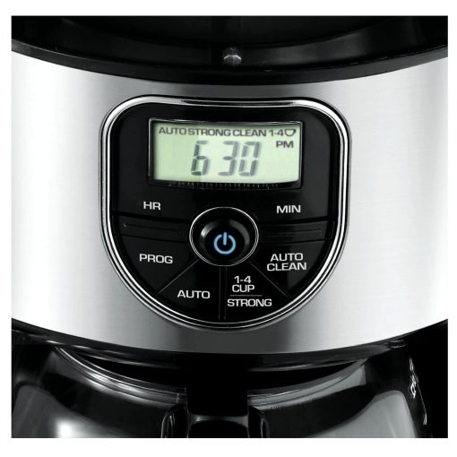 12 Cup Digital Coffee Maker in Black and Silver with Auto Clean Feature - Image 4