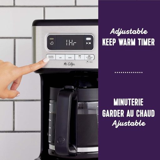 Mr. Coffee 14 Cup Programmable Coffeemaker, Stainless Steel - Image 4