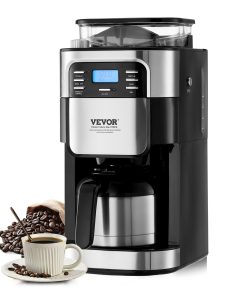 VEVOR Coffee Maker with Grinder, Coffee Machine, Grind and Brew Coffee Maker for Auto Brew, for Home Office Restaurant