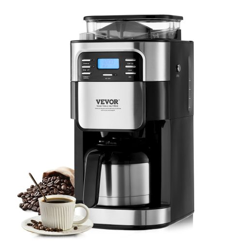 VEVOR Coffee Maker with Grinder, Coffee Machine, Grind and Brew Coffee Maker for Auto Brew, for Home Office Restaurant