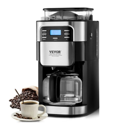 VEVOR Coffee Maker with Grinder, Coffee Machine, Grind and Brew Coffee Maker for Auto Brew, for Home Office Restaurant - Image 3
