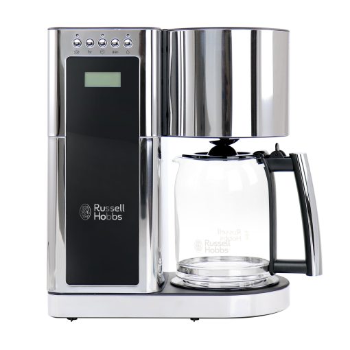 Modern Sleek Chrome Glass Coffeemaker - 8 Cup Brewing Capacity - Image 2