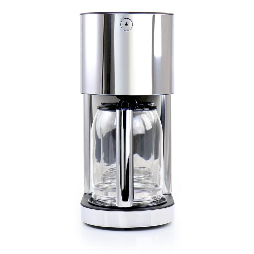 Modern Sleek Chrome Glass Coffeemaker - 8 Cup Brewing Capacity - Image 3