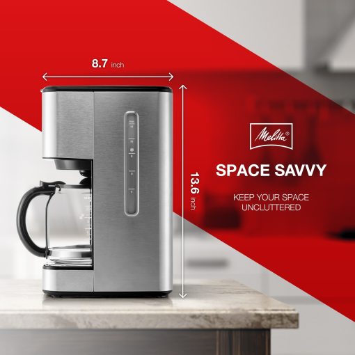 Melitta Aroma Tocco Plus 12-cup Hot and Iced Drip Coffee Maker with Glass Carafe and Touch Control Display - Image 5