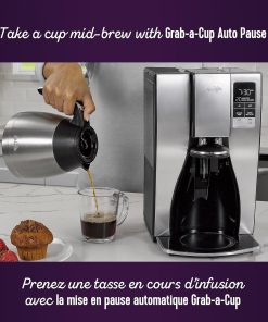 Mr. Coffee 10 Cup Programmable Coffee Maker, Stainless Steel