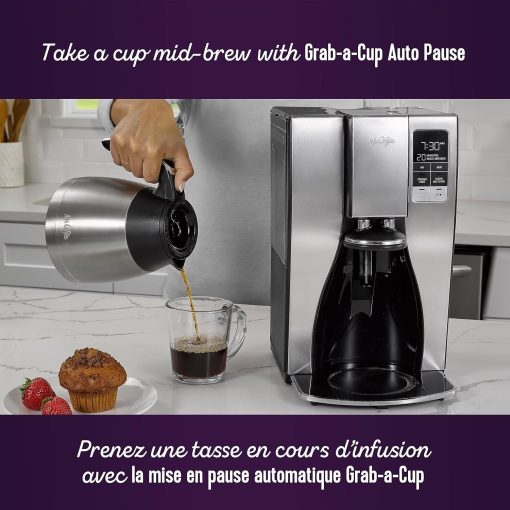 Mr. Coffee 10 Cup Programmable Coffee Maker, Stainless Steel