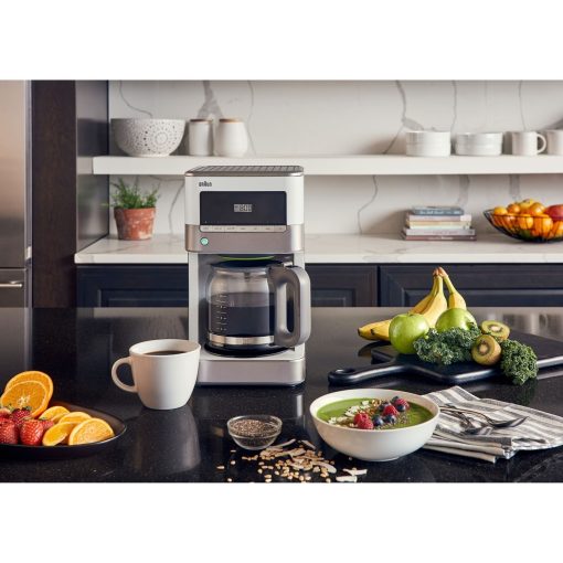 Braun BrewSense 12-Cup Drip Coffee Maker in Stainless Steel/White - Image 4