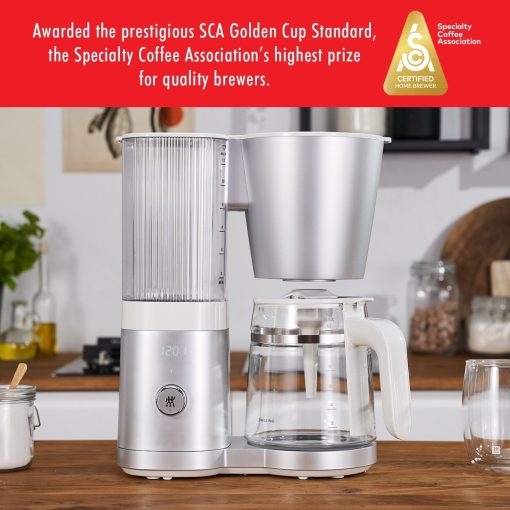 ZWILLING Enfinigy Glass Drip Coffee Maker 12 Cup, Awarded the SCA Golden Cup Standard, Silver - 3-qt - Image 3