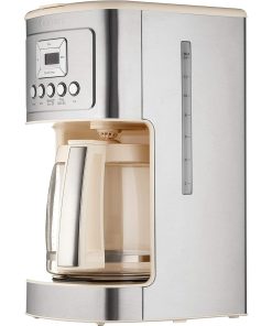 Cuisinart DCC-3200 14-Cup Glass Carafe with Stainless Steel Handle Programmable Coffeemaker, Cream