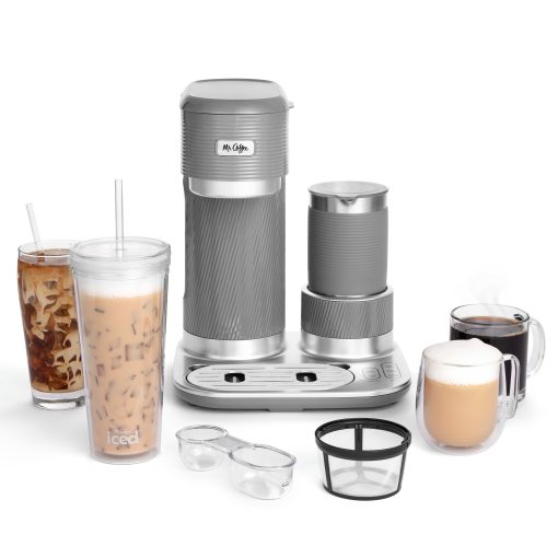 Mr. Coffee 4-in-1 Single-Serve Latte Lux, Iced, and Hot Coffee Maker with Milk Frother - 16 oz