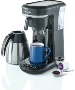 Mr. Coffee 10 Cup + Pod Thermal Coffee Maker, Space-Saving Combo Brewer