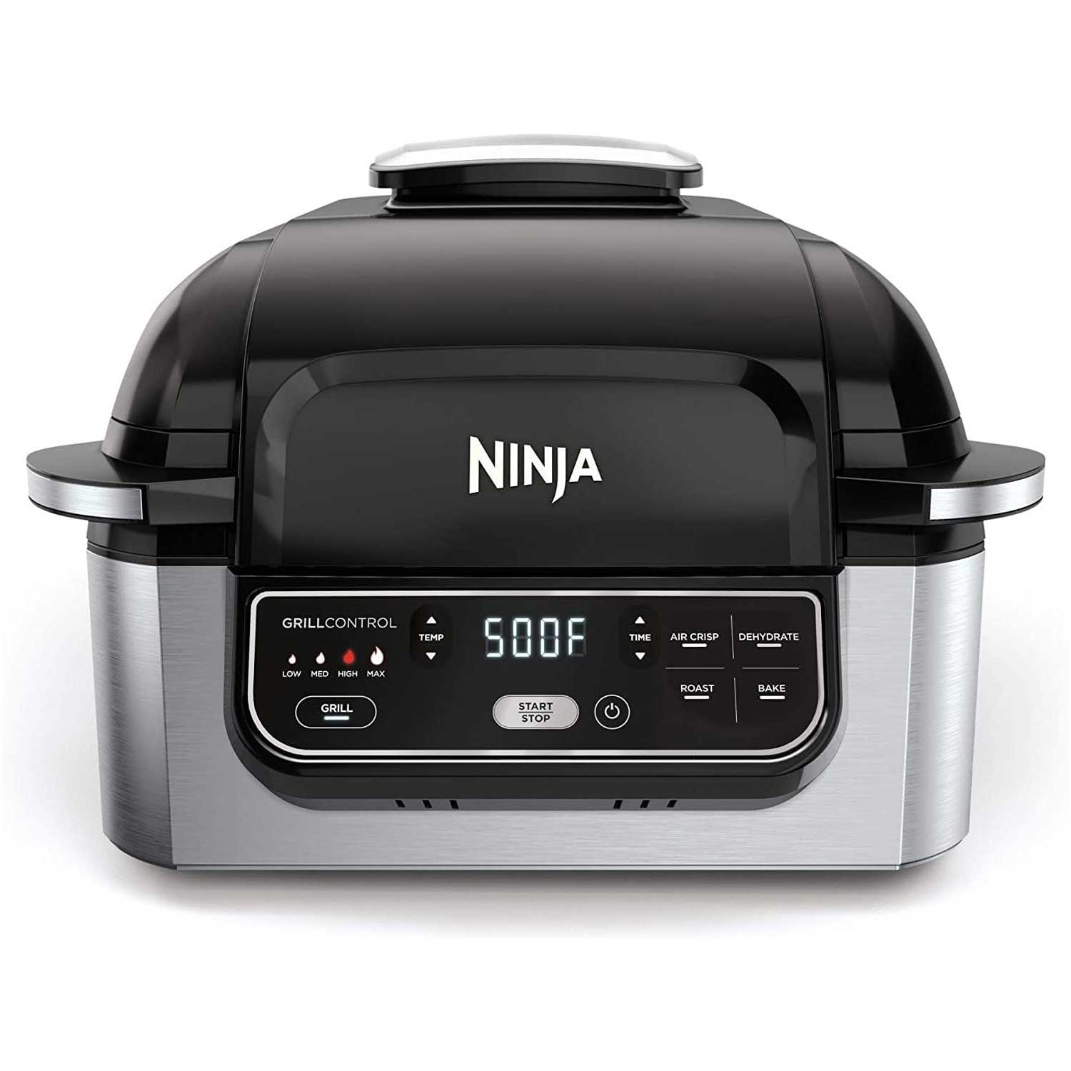 Ninja Foodi 5-in-1 Indoor Electric Grill with Air Fry, Black/Silver - AG301